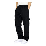 Pantalones P Para Hombre, Cintura Holgada, Con Bolsillo, Col