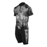 Conjunto Ciclista Preto Branco Elite Camisa M - Bermuda P