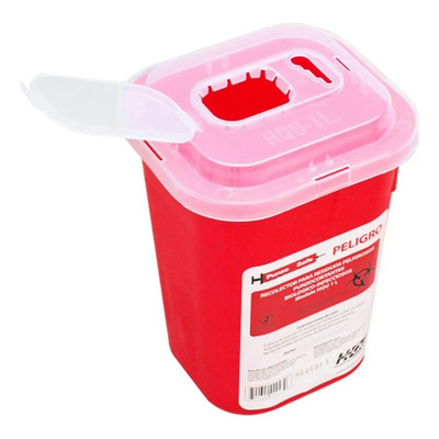 5 Botes Rojo Recolector Rpbi Contenedor 1 Litro | Envío gratis