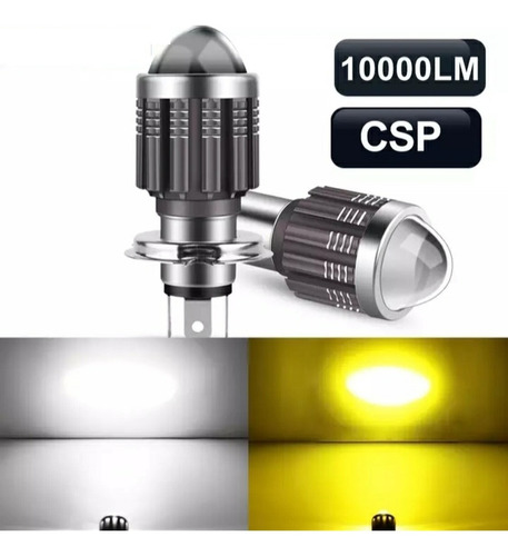 Bombillo Led H4 Proyector Lupa Bicolor Ac Dc 10000lumens 