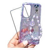 Funda+mica Compatible Honor X7b Mujer Brillantina Cadena