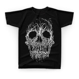 Camiseta Camisa Caveira Raiz Skull Tattoo Crânio - E46