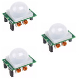 Kit 3x Pcs Módulo Sensor Presença Movimento Pir Hc-sr501