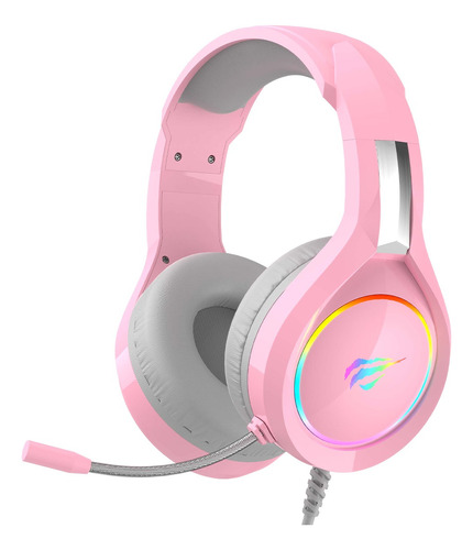 Headset Gamer Havit Gamenote H2232d Rgb Rosa