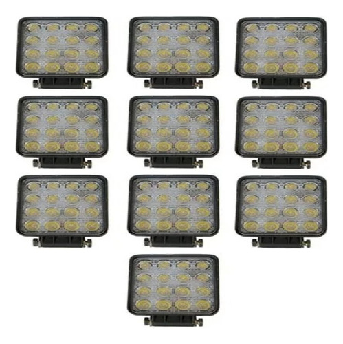 Caja X 10 Faros Reflectores 12v 24v 27w Led P/ Cosechadoras