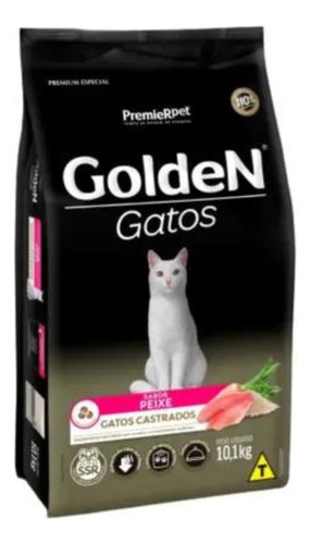 Golden Ração Para Gatos Castrados Peixe 10,1kg