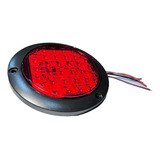 Plafon Redondo Rojo 24 Leds Fijo Y Estrobo Trailer Camión  