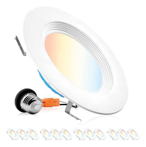 Parmida - Paquete De 12 Luces Led Empotrables 5cct De 5/6 Pu