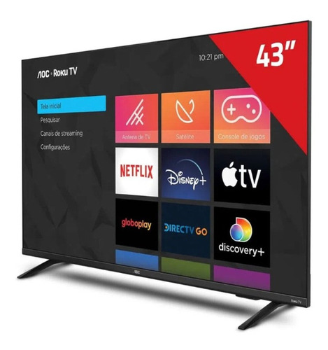 Led 43 Smart Aoc 43s5135/77g Fhd Roku Tv