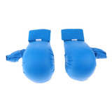 1 Par Guantes Cuero Karate Sparring Mma Artes L Azul