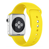 Pulseira De Silicone Para Apple Watch 38/40/41mm - Amarela