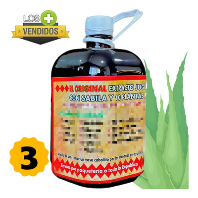 El Original Jugó De Maguey Y 10 Plantas Pack ( 3 Botellas ) | Meses sin interés
