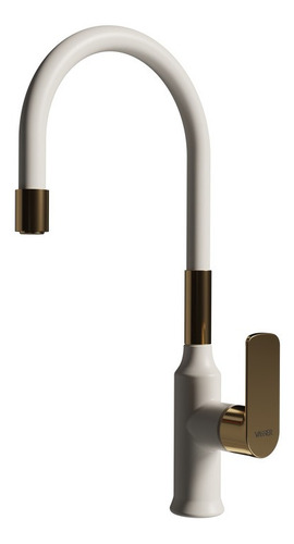 Grifo Cocina Monocomando Agatha 25/2302.bg White & Rose Gold