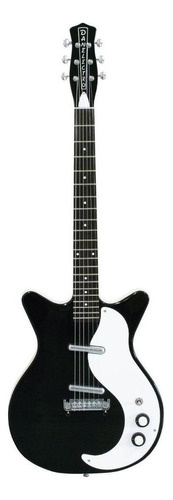 Guitarra Eléctrica Para Zurdo Danelectro 1959 Guitars '59m Nos+ Shorthorn De Abeto Black Poliéster Con Diapasón De Granadillo Brasileño