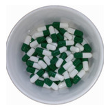 Capsulas Vacías N° 01 De Gelatina (100 Und) Verde Blanco