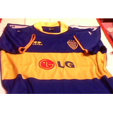 Boca Juniors Camiseta En Tela De Polyamida Talle L Manga Corta-hermoso Diseño- Medidas Amplias-excelente Estado!!!!