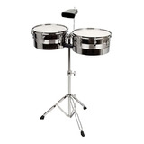 Timbal Latino 13 -14 Con Base Campana Y Baquetas 