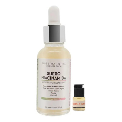 Suero Facial Niacinamida 5% Acido Hialurónico Pantenol Todo tipo de piel 35 mL Nuestra Tierra Cosmética | Meses sin interés