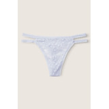 Calcinha Victorias Secret Pink Lace Strappy Thong Icy Topaz 