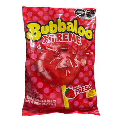 Paleta Bubbaloo Xtreme Sabor Fresa 20pzs | MercadoLibre