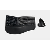 Combo Mk770 Inalámbrico Teclado Ergonómico, Mouse Vertical