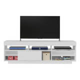 Mesa De Tv Bertolini Treviso Blanco Para Pantalla Hasta 60