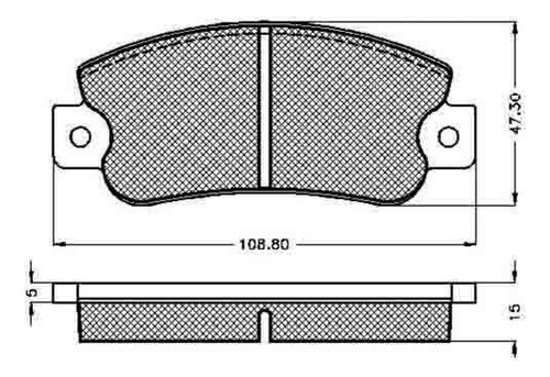 Pastillas Freno Para Fiat 147 Delantera Marca Icer Foto 2