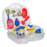 Kit Médico Infantil Doutor Maleta Azul Dm Toys 6174