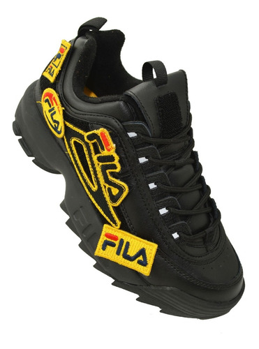 Tenis Fila Disruptor Ii Patches 5fm00538-001 Blk/blk/blk 