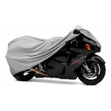 Funda Cubre Moto Impermeable Cobertor Moto + Bolsa Guardado Color Gris