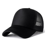 Gorro Jockey Malla Tipo Camionero Todo Negro Para Estampado