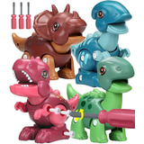 Set De 4 Dinosaurios Desarmables, Juguete Didactico 