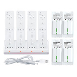 Battery Charger Set For Wii Wiiu Remote Controller, 4pack Re