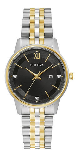 Reloj Bulova Quartz Mujer 98p198 Diamantes Classic Original