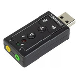 Placa De Audio Sonido Usb Externa Doble Salidas 7.1  Pc