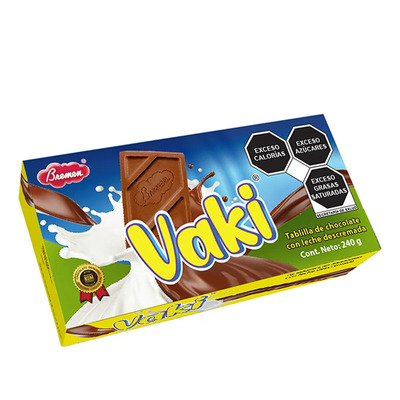 Chocolate en Tableta Vaki Bremen con Leche Sin Agregado, Caja con 24 Unidades | MercadoLibre