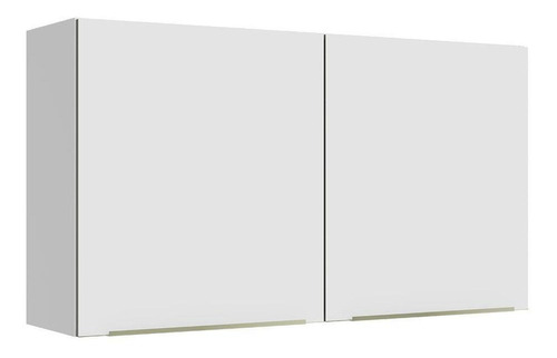 Armário Aéreo Madesa Lux 120 Cm 2 Portas Bbv Cor Branco/branco Veludo