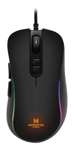 Mouse Gamer Monster Bold Rgb 8000 Dpi 1.5m Negro