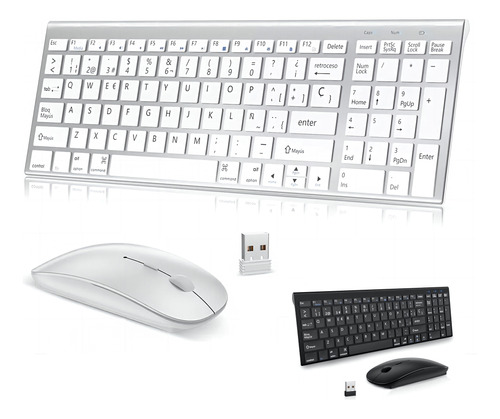 Kit De Mouse Y Teclado Inalámbricos En Español Para Laptop