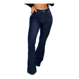 Calça Feminina Jeans Flare Empina Bumbum Com Elastano Gold