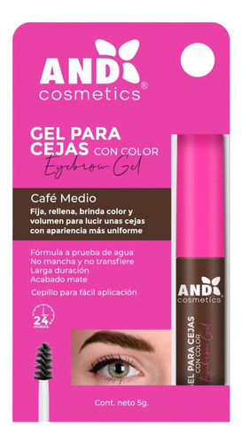 Gel Para Cejas And Fijador Definición Y Volumen Profesional Color Café Claro