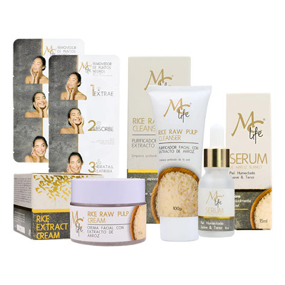 Set Skincare Arroz MC Life Hidratante Aclarante Facial Todo Tipo de Piel | MercadoLibre