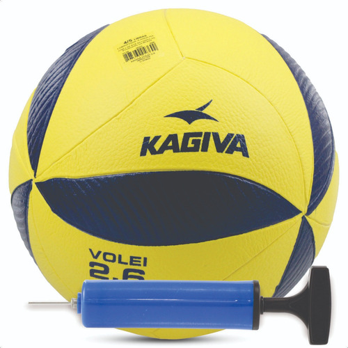 Kit Bola De Volei Licenciada Fivb Kagiva Com Bomba De Ar