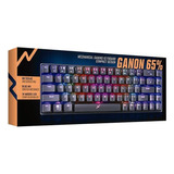 Teclado Mecanico Gamer Noganet Ganon 60 % Qwerty  Mx Blue 