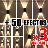 Luces Dj Iluminacion Luz Fiesta 50 Efectos Resto Bar Pack X3 Transformable Regulable Hierro Efectos Full Fx Decoracion 