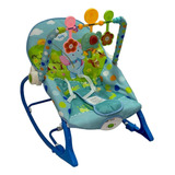 Silla Vibradora Y Musical Azul Código 68152 Baby Rocker 