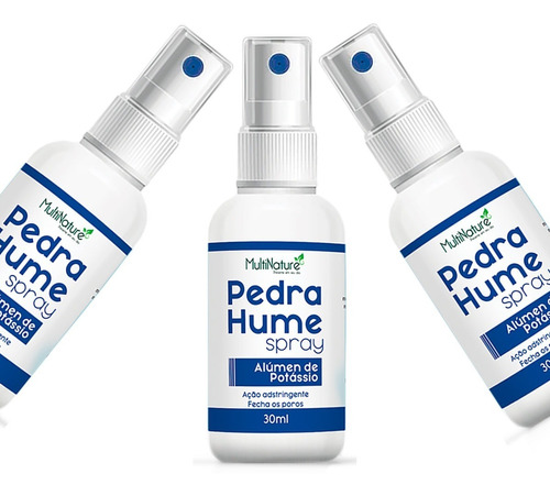 Pedra Hume Spray 30ml Kit Com 3 Frascos - Original Com Nf