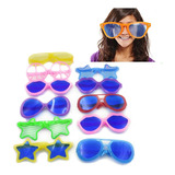 Lentes Gigantes 6 Piezas Neon De Fiesta  Variados