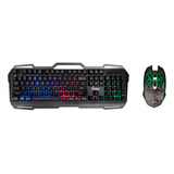 Teclado Y Mouse Gamer Kl160 Global Electronics Con Luces Led