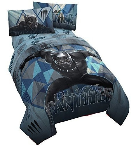 Juego Sabanas Marvel Black Panther Para Niños 100x190 Cms